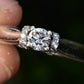 14K White Gold Diamond Ring .51 Total Carat Weight Size 9 IGI Certified