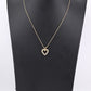 14K Yellow Gold Diamond Heart Pendant Necklace Natural Earth Mined Diamonds