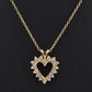 14K Yellow Gold Diamond Heart Pendant Necklace Natural Earth Mined Diamonds