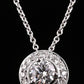 14K Gold Chain w/ 18K Diamond Halo Pendant Natural Diamond Approx 0.50 CT