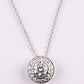 14K Gold Chain w/ 18K Diamond Halo Pendant Natural Diamond Approx 0.50 CT
