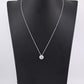 14K Gold Chain w/ 18K Diamond Halo Pendant Natural Diamond Approx 0.50 CT