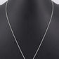 14K Gold Chain w/ 18K Diamond Halo Pendant Natural Diamond Approx 0.50 CT