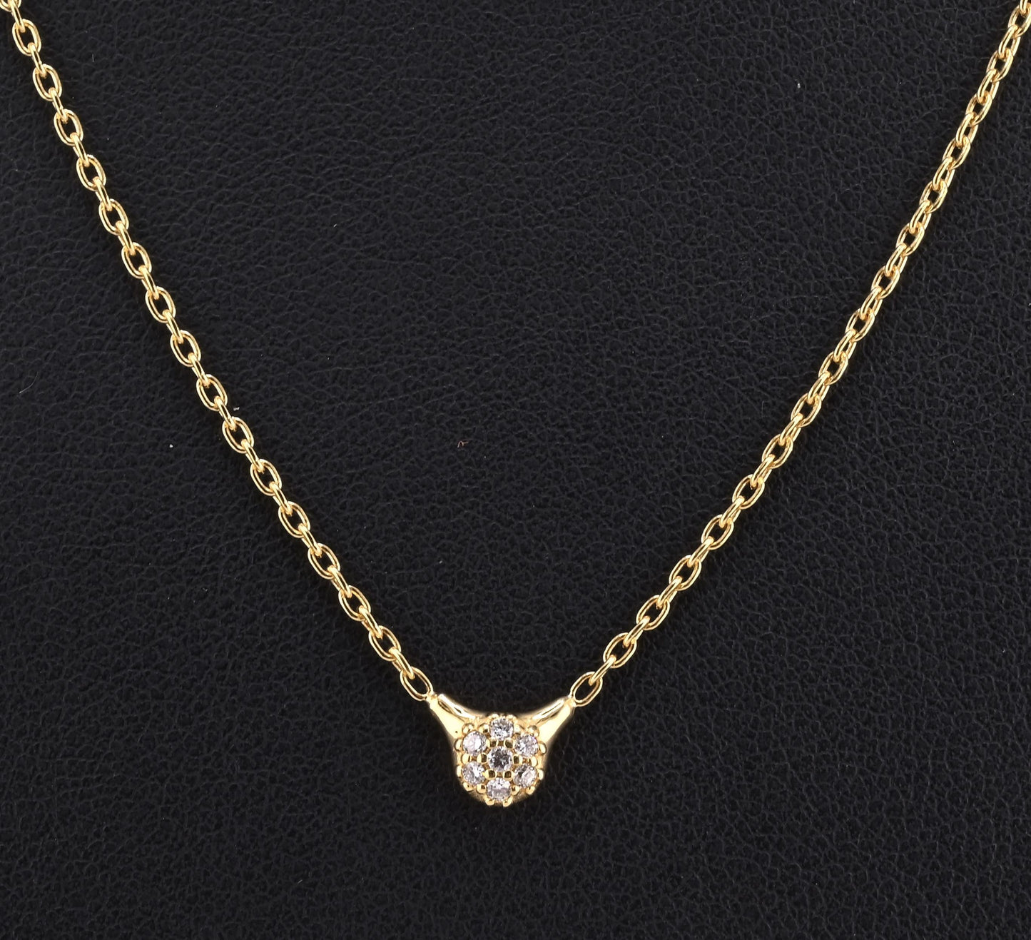 PANDORA 18K Gold Diamond Love Pod Necklace ALE 750