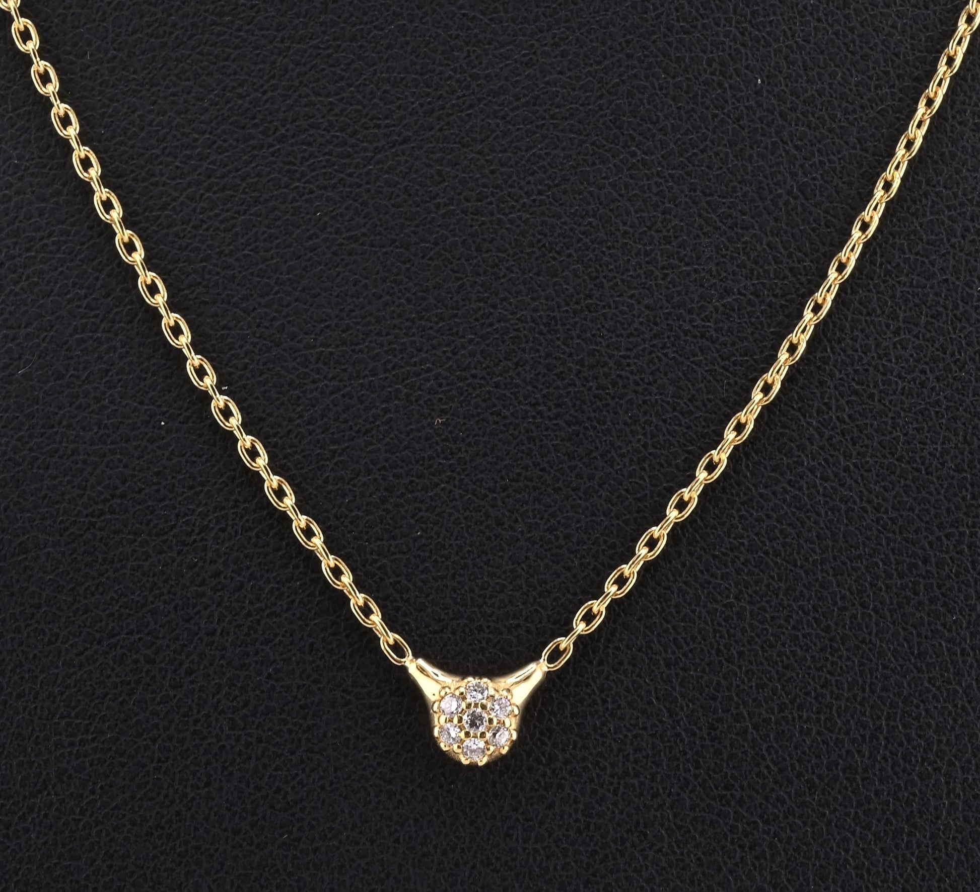 PANDORA 18K Gold Diamond Love Pod Necklace ALE 750
