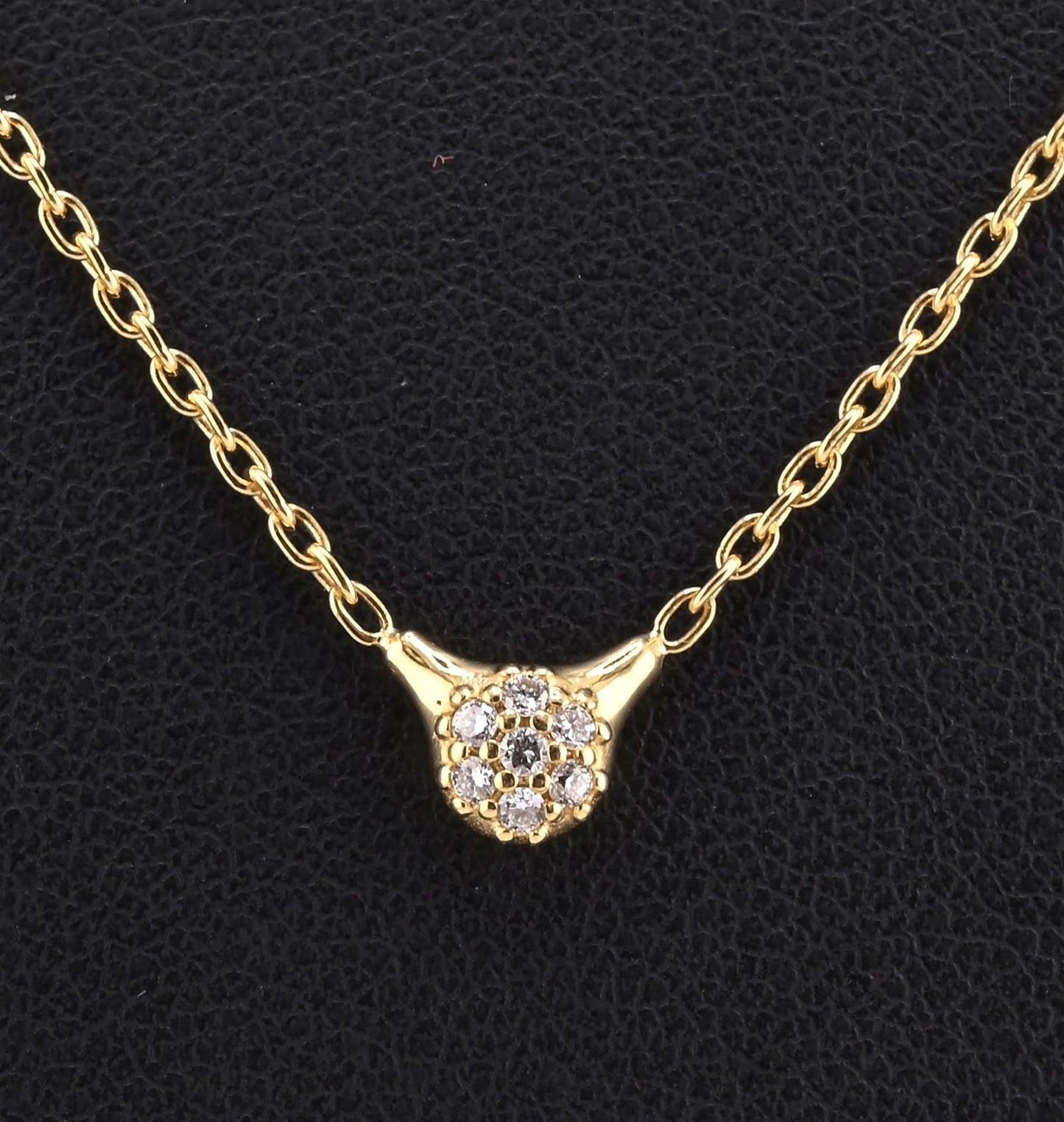 PANDORA 18K Gold Diamond Love Pod Necklace ALE 750
