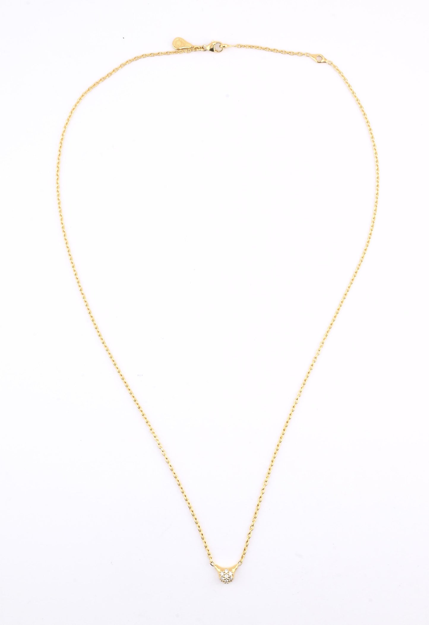 PANDORA 18K Gold Diamond Love Pod Necklace ALE 750