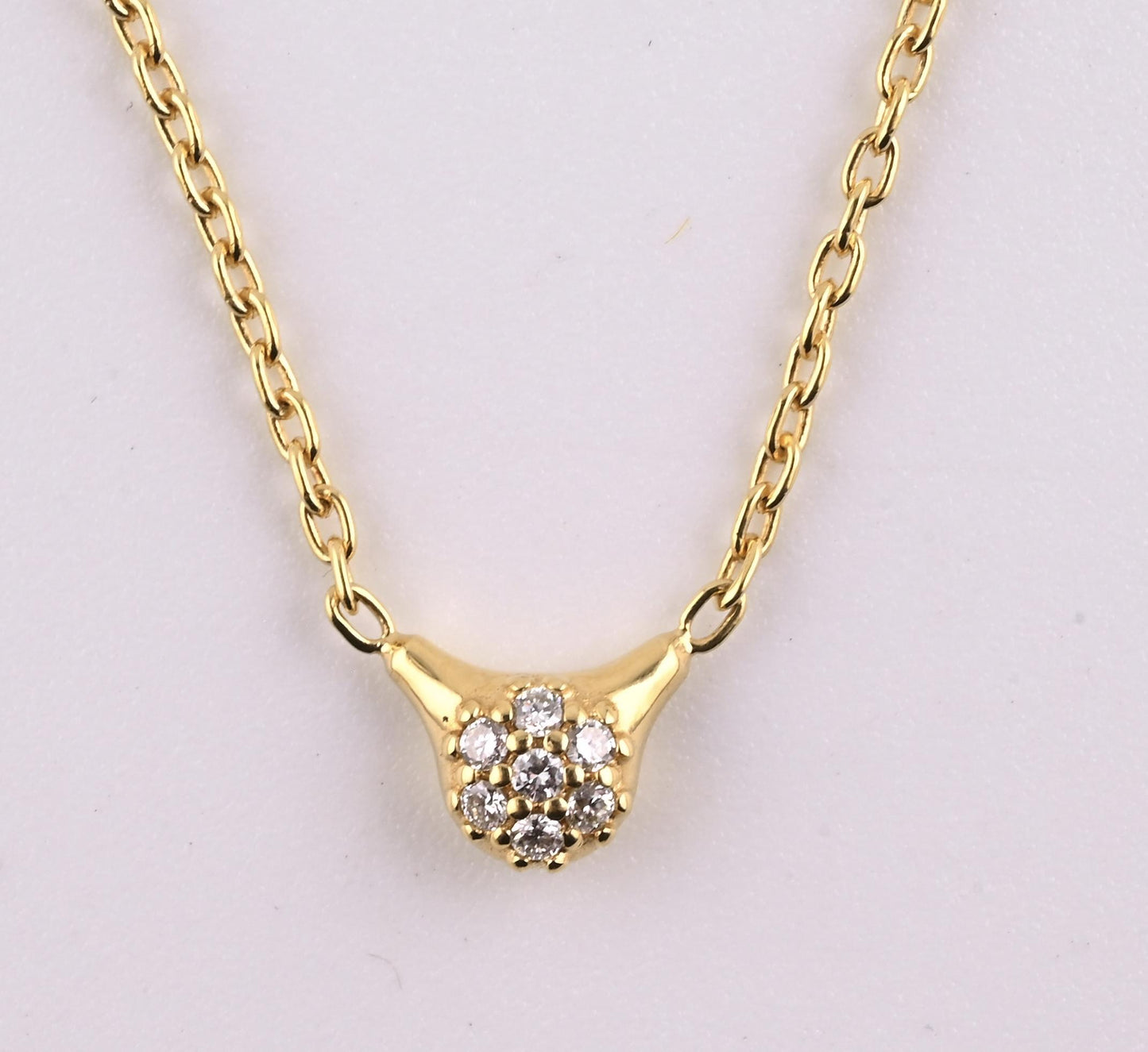 PANDORA 18K Gold Diamond Love Pod Necklace ALE 750