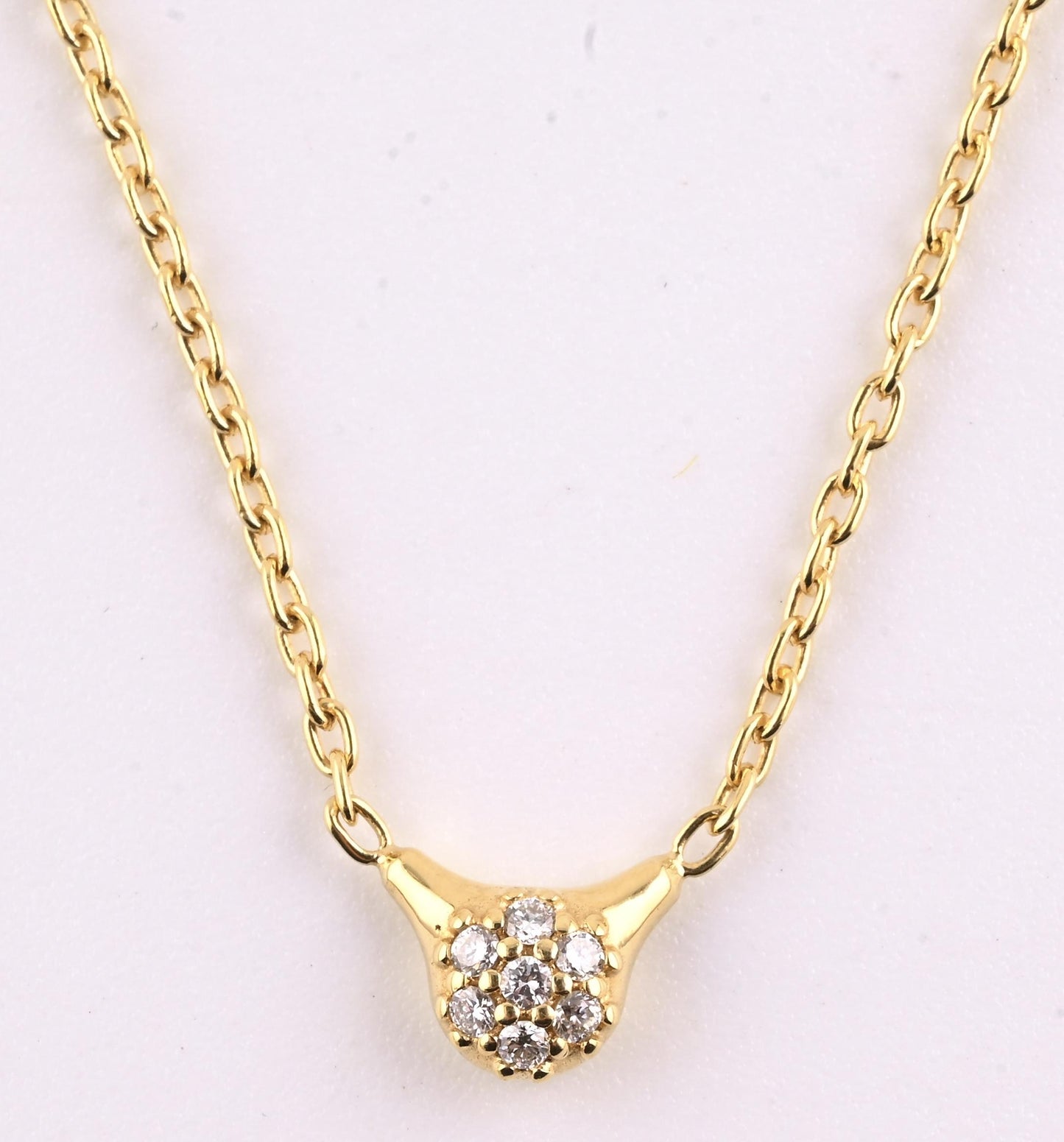 PANDORA 18K Gold Diamond Love Pod Necklace ALE 750