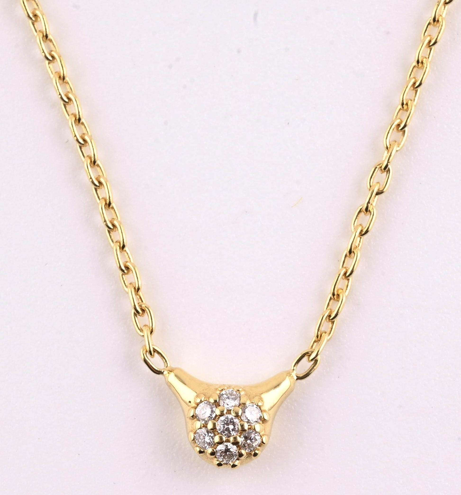 PANDORA 18K Gold Diamond Love Pod Necklace ALE 750