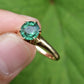 IGI Certified 14K Yellow Gold Ring | Natural Green Gemstone | Size 5.75