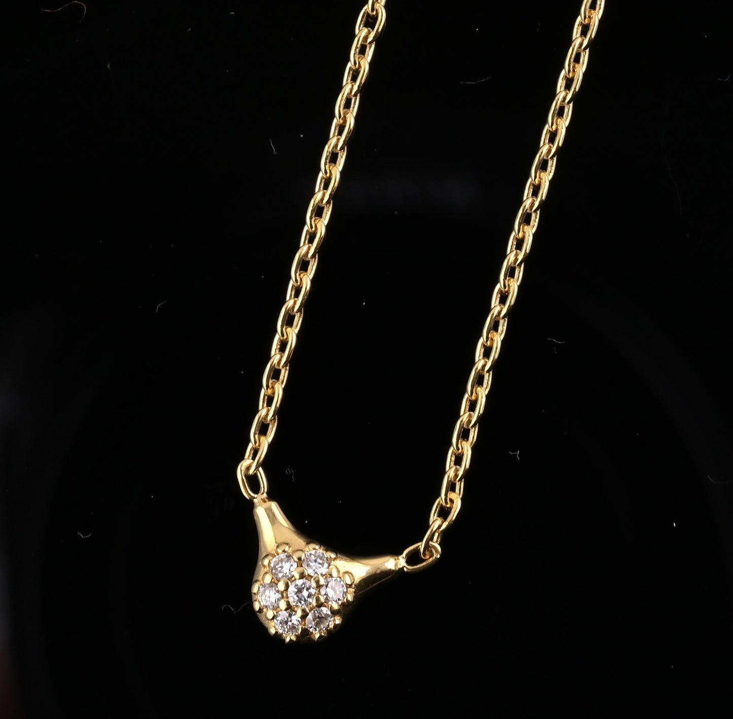 PANDORA 18K Gold Diamond Love Pod Necklace ALE 750