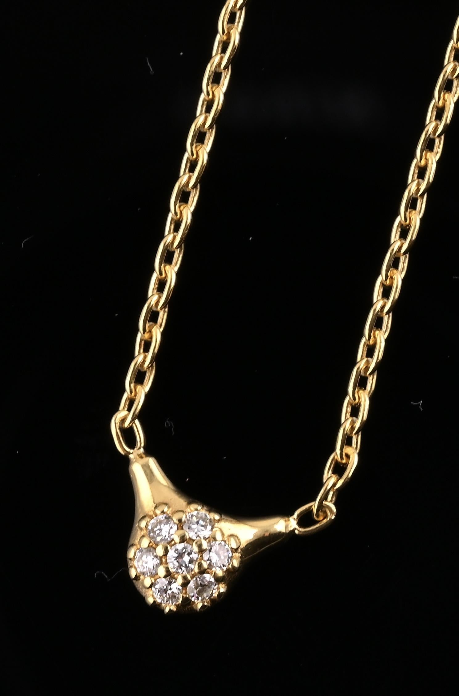 PANDORA 18K Gold Diamond Love Pod Necklace ALE 750