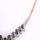 IGI Certified 14K Yellow Gold & Platinum Sapphire Diamond Necklace 19.00 CTW