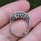 Art Deco 18K White Gold 3-Stone Ring – 3.00ct Old European Cut Diamonds Size 5