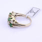 IGI Certified 14K White Gold Emerald & Diamond Ring 2.00 CTW Size 6.75