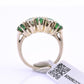 IGI Certified 14K White Gold Emerald & Diamond Ring 2.00 CTW Size 6.75