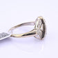 IGI Certified Art Deco 14K White Gold Old European Diamond Ring 0.55 CTW