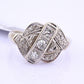 IGI Certified Art Deco 14K White Gold Old European Diamond Ring 0.55 CTW