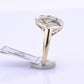 IGI Certified Art Deco 14K White Gold Old European Diamond Ring 0.55 CTW