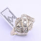 IGI Certified Art Deco 14K White Gold Old European Diamond Ring 0.55 CTW