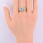 IGI Certified Art Deco 14K White Gold Old European Diamond Ring 0.55 CTW