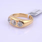 IGI Certified Art Deco Gypsy 14K Gold Old European Cut Diamond Ring 1.80 CTW