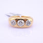IGI Certified Art Deco Gypsy 14K Gold Old European Cut Diamond Ring 1.80 CTW