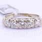 IGI Certified Vintage 14K White Gold Diamond Band Ring 0.88 CT VS Size 8