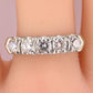 IGI Certified Vintage 14K White Gold Diamond Band Ring 0.88 CT VS Size 8