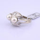 14K White Gold Pearl & Diamond Ring Art Deco Style 0.65 CTW Size 7