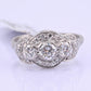 IGI Certified Vintage Platinum Diamond Ring 1.00 CTW Size 7.25