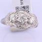 IGI Certified Vintage Platinum Diamond Ring 1.00 CTW Size 7.25