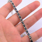IGI Certified 14K White Gold Sapphire & Diamond Tennis Bracelet 9.10 CTW 7”