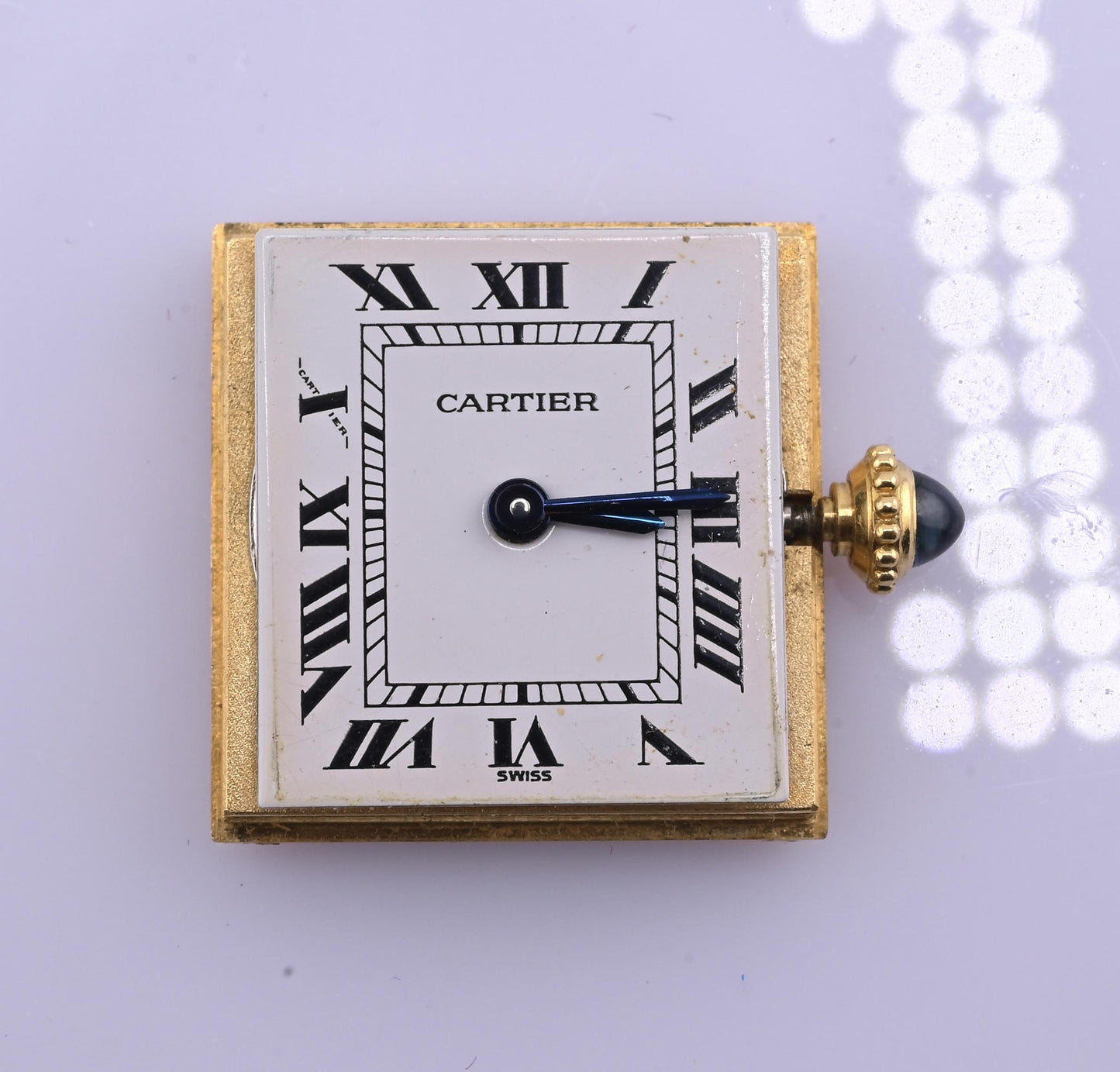 Vintage Cartier Paris Ladies Watch 18K Yellow Gold Swiss Made Ref 67117 Tank