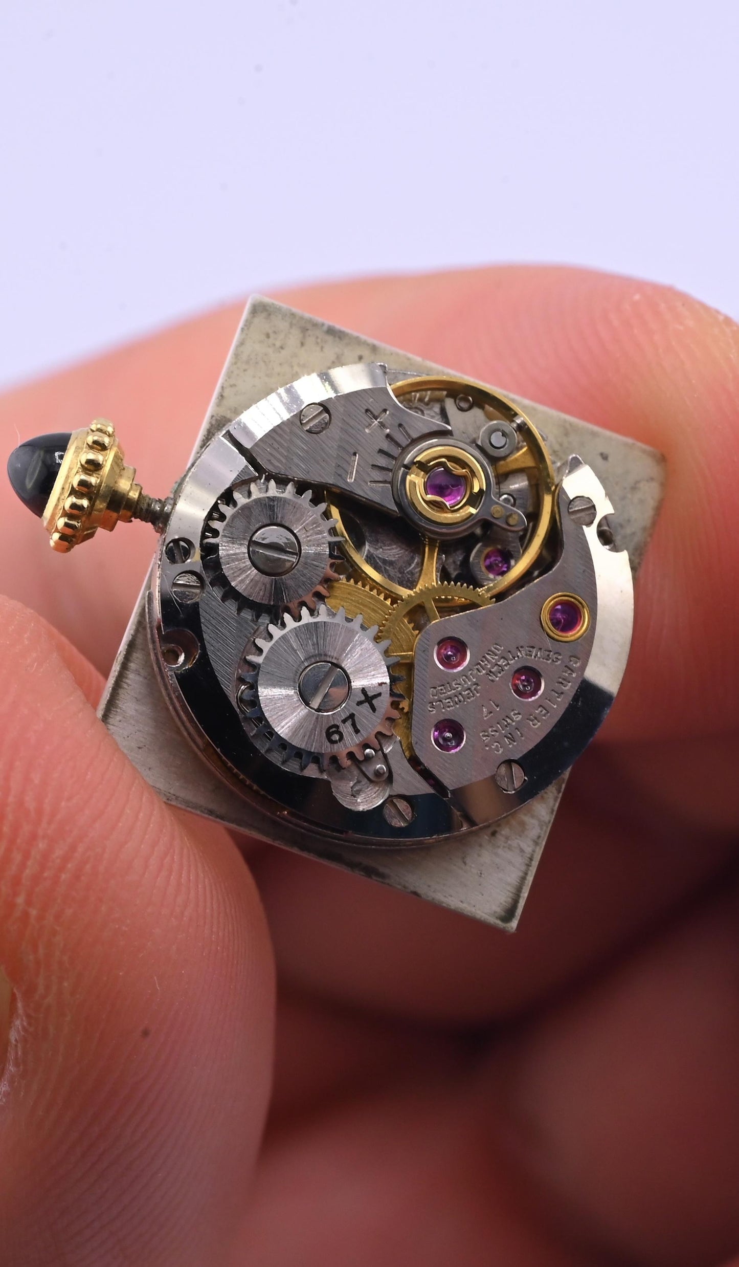 Vintage Cartier Paris Ladies Watch 18K Yellow Gold Swiss Made Ref 67117 Tank