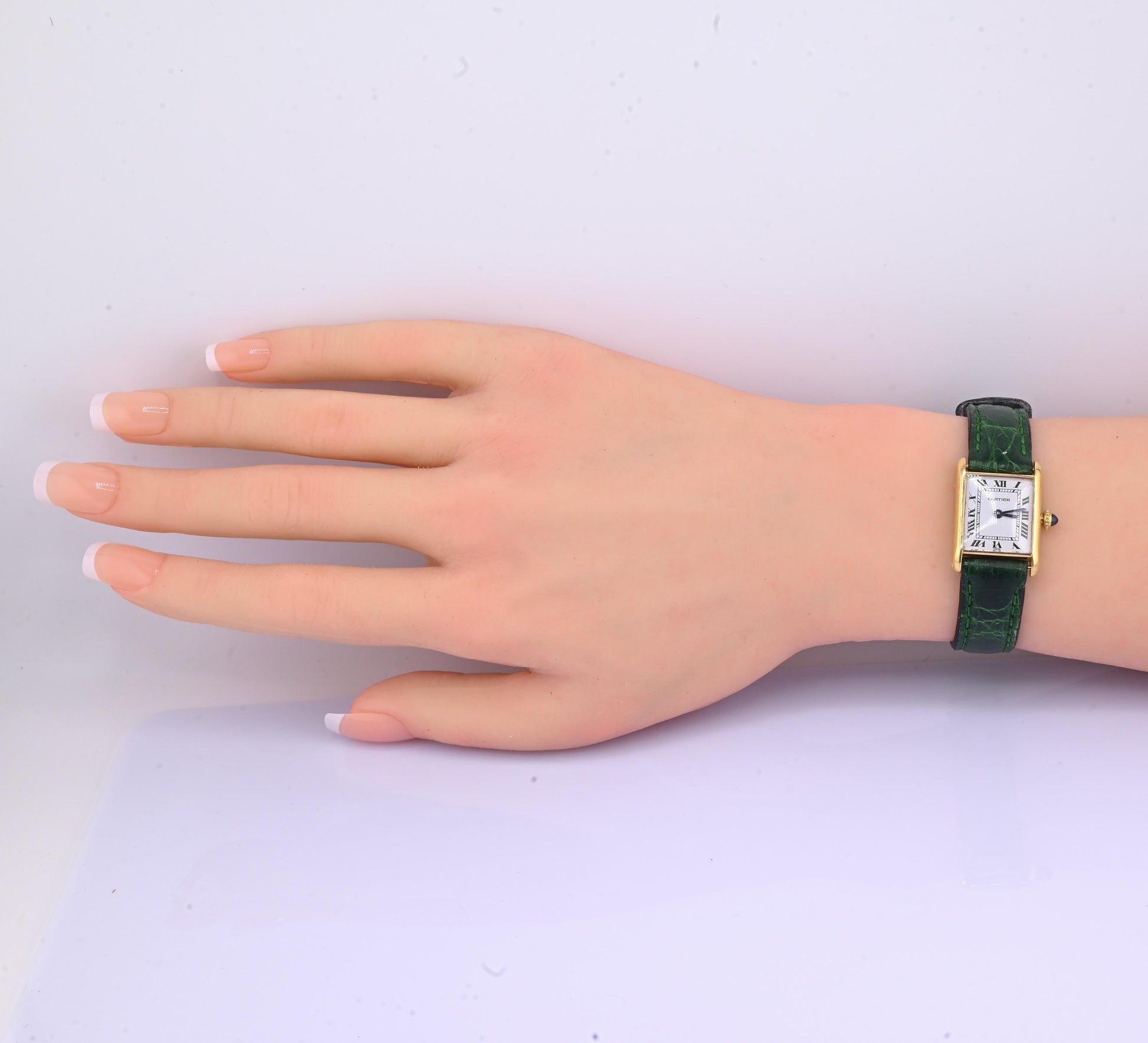 Vintage Cartier Paris Ladies Watch 18K Yellow Gold Swiss Made Ref 67117 Tank