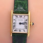 Vintage Cartier Paris Ladies Watch 18K Yellow Gold Swiss Made Ref 67117 Tank