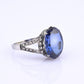 Rare Art Deco Period Sapphire & Diamond Ring With IGI Report