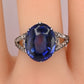 Rare Art Deco Period Sapphire & Diamond Ring With IGI Report