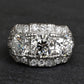 Art Deco Palladium Diamond Engagement Ring IGI Certified 3.75 TCW Ring Size 7.5