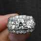 Art Deco Palladium Diamond Engagement Ring IGI Certified 3.75 TCW Ring Size 7.5