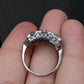 Art Deco Palladium Diamond Engagement Ring IGI Certified 3.75 TCW Ring Size 7.5