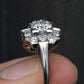 Art Deco Palladium Diamond Engagement Ring IGI Certified 3.75 TCW Ring Size 7.5