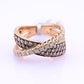 14K Pink Gold Le Vian Diamond Swirl Ring IGI Certified Ring Size 6.5
