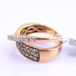 14K Pink Gold Le Vian Diamond Swirl Ring IGI Certified Ring Size 6.5