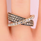 14K Pink Gold Le Vian Diamond Swirl Ring IGI Certified Ring Size 6.5