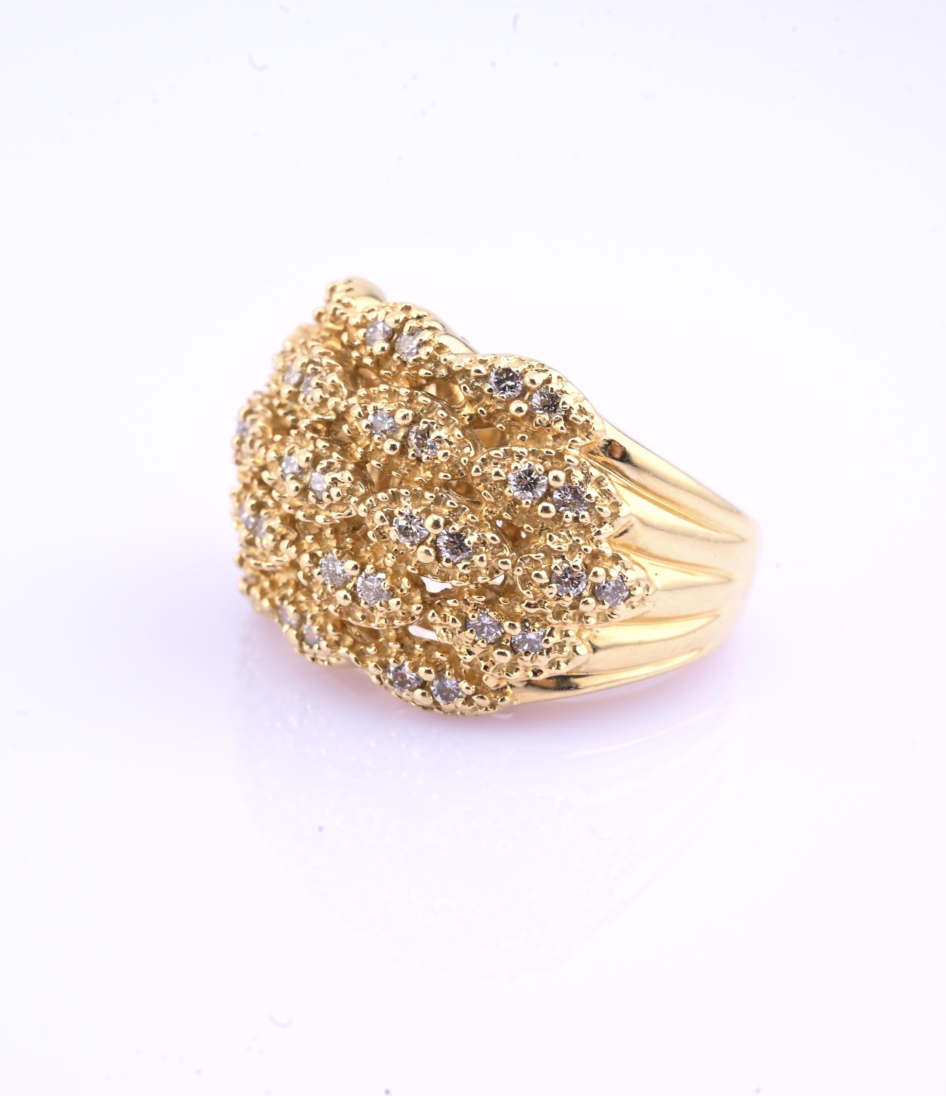 Sonia B 14K Diamond Cluster Ring • 15.04g Solid Gold • Size 8