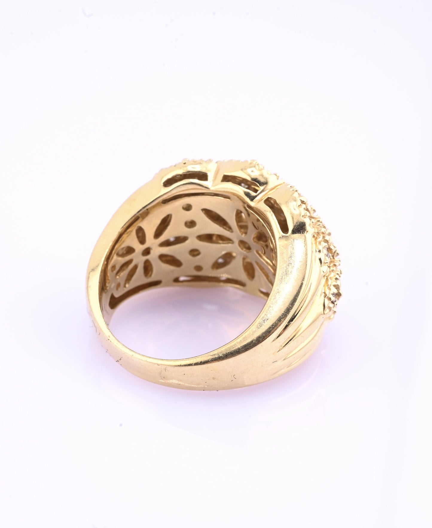 Sonia B 14K Diamond Cluster Ring • 15.04g Solid Gold • Size 8