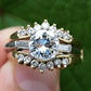 GIA Certified 1.56ct VVS1 H Diamond Platinum Ring w/ 14K Gold Enhancer 8.83g